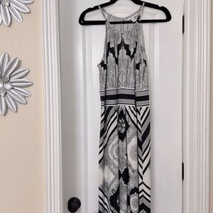 London style collection black and white maxi dress size 14